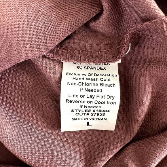 Uncommon Job sheer lace mock neck blouse size large - Picture 7 of 8